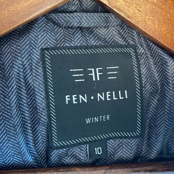 🌸FEN NELLI long quilted puffy coat with pockets & removable hood - Picture 7 of 14